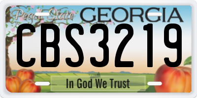 GA license plate CBS3219