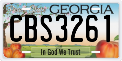 GA license plate CBS3261