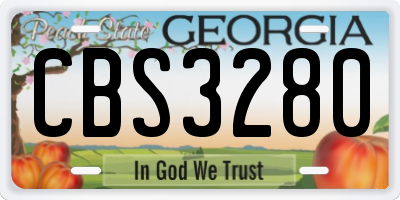 GA license plate CBS3280