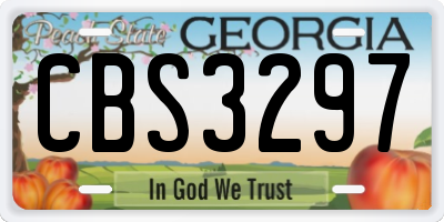 GA license plate CBS3297