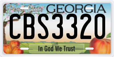 GA license plate CBS3320