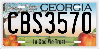GA license plate CBS3570