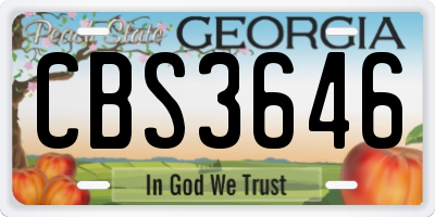 GA license plate CBS3646