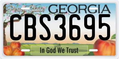 GA license plate CBS3695