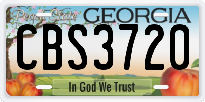 GA license plate CBS3720
