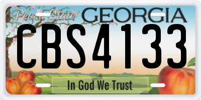 GA license plate CBS4133