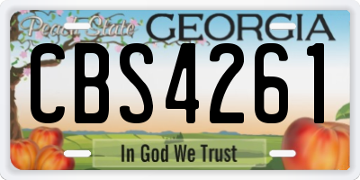 GA license plate CBS4261