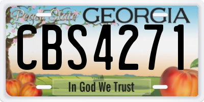 GA license plate CBS4271
