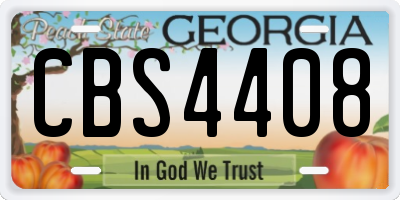 GA license plate CBS4408