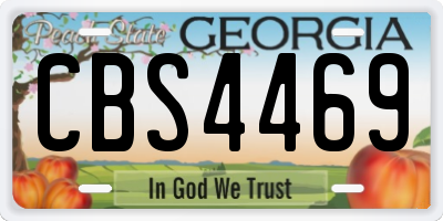 GA license plate CBS4469