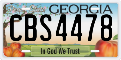 GA license plate CBS4478