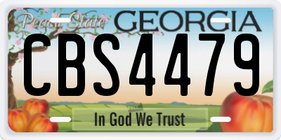 GA license plate CBS4479