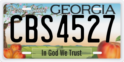 GA license plate CBS4527