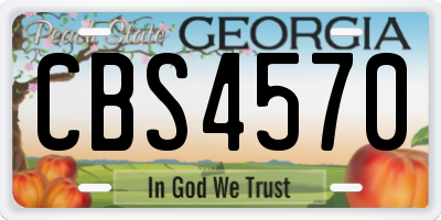 GA license plate CBS4570