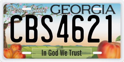GA license plate CBS4621