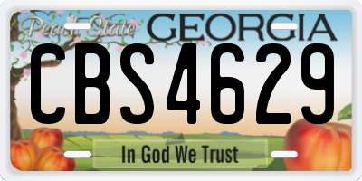 GA license plate CBS4629