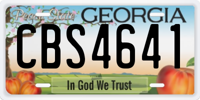 GA license plate CBS4641