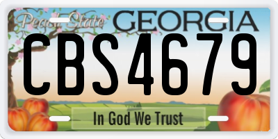 GA license plate CBS4679