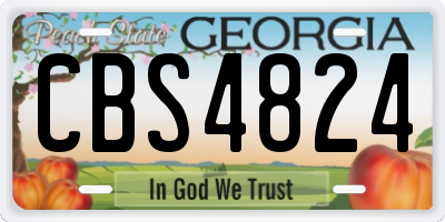 GA license plate CBS4824