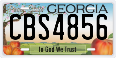 GA license plate CBS4856