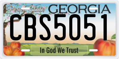GA license plate CBS5051