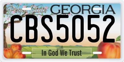 GA license plate CBS5052