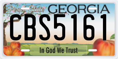 GA license plate CBS5161