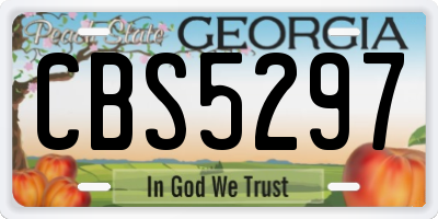 GA license plate CBS5297