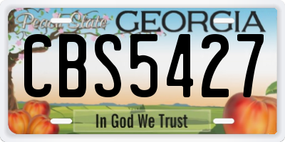 GA license plate CBS5427