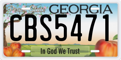 GA license plate CBS5471