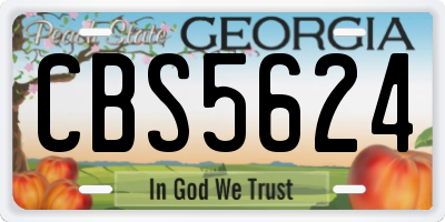 GA license plate CBS5624