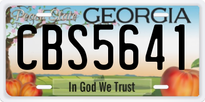 GA license plate CBS5641