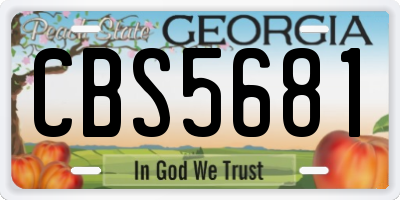 GA license plate CBS5681