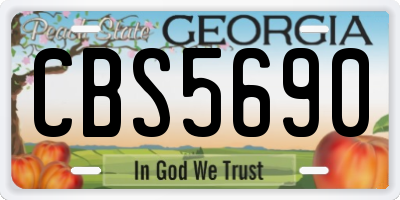 GA license plate CBS5690