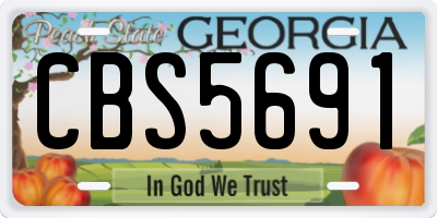 GA license plate CBS5691