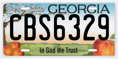 GA license plate CBS6329