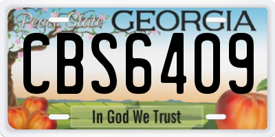 GA license plate CBS6409
