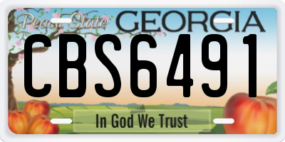 GA license plate CBS6491