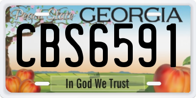 GA license plate CBS6591