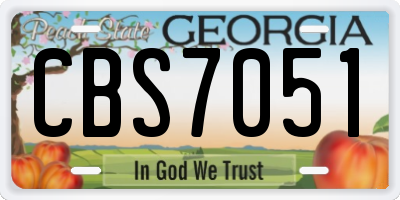 GA license plate CBS7051