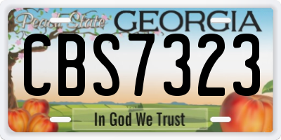 GA license plate CBS7323