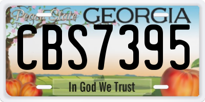GA license plate CBS7395