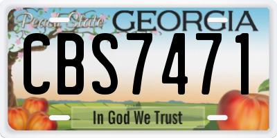GA license plate CBS7471