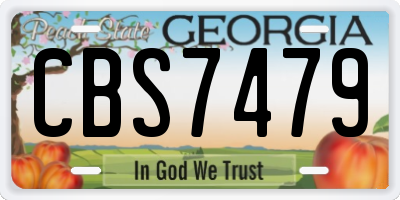 GA license plate CBS7479