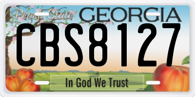 GA license plate CBS8127