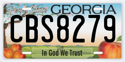 GA license plate CBS8279
