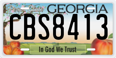 GA license plate CBS8413