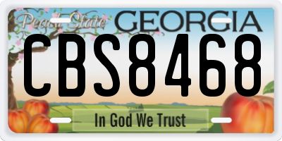 GA license plate CBS8468