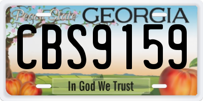 GA license plate CBS9159