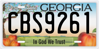 GA license plate CBS9261